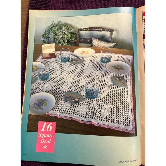 Crocheted fantasy pattern book 1998 sweater bag afgan - Picture 13 of 15